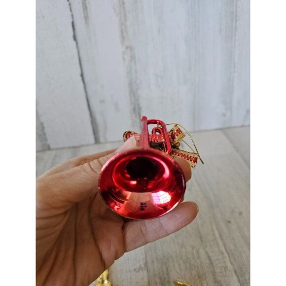 Tuba horn guitar ornaments set lot gold red - Picture 8 of 10